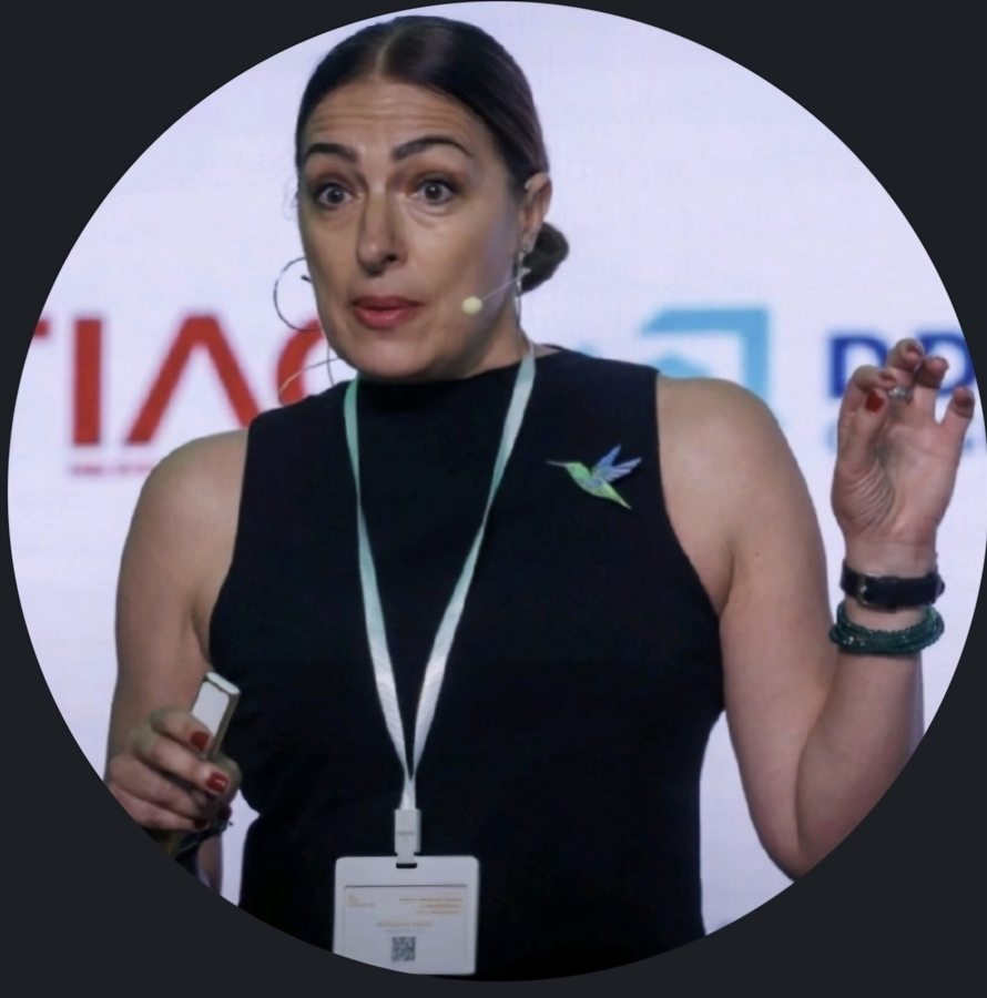 Katarina Majic speaking at a conference